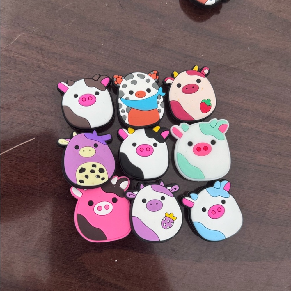 Cute Cow-Themed Shoe Charms